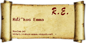 Rákos Emma névjegykártya