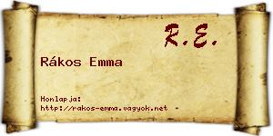 Rákos Emma névjegykártya