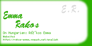 emma rakos business card